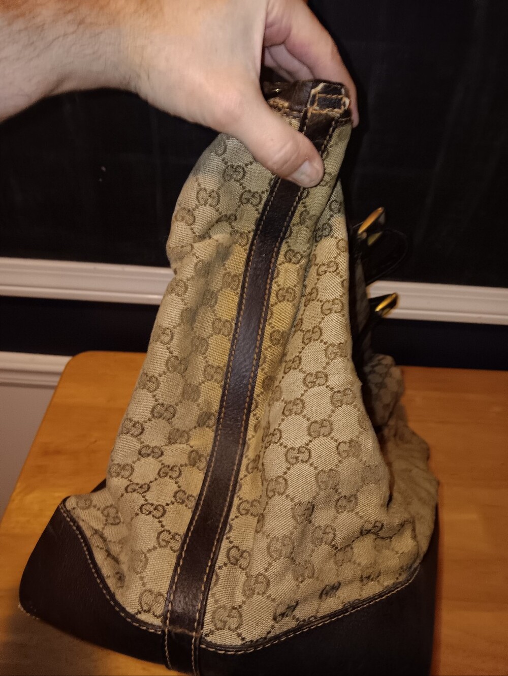 Gucci GG Rare Vintage Monogram Canvas & Leather Travel Bag - Picture 4 of 9